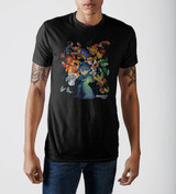 Capcom MegaMan Characters Graphic Print Black T-shirt