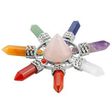 7 Chakra Hexagonal Prism Points