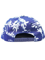 Midnight Bluu Waves and Palm Trees Diver Snapback