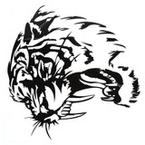 Tiger Head Pattern Tribal Graphic Decal Auto Car Window Decorative Stickers