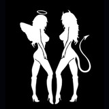 Angel Devil Sexy Girl Funny Car Sticker Decal Auto Truck Styling Decoration