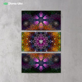 Geometric Color by Yantrart 3-Piece Canvas
