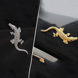 3D Metal Crocodile Rhinestones Car Styling Stickers Auto Decals Decorations