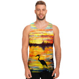 Heron Sunset by Tocher - Unisex Tank Top Heron Sunset by Tocher - Unisex Tank Top