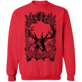 Vintage Deer Line Art Crewneck Pullover Sweatshirt
