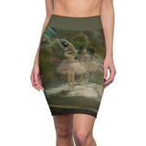 Ballet at the Paris Opera by Degas - Women's Pencil Skirt