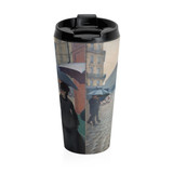 Paris Street, Rainy Day by Caillebotte - Stainless Steel Travel Mug