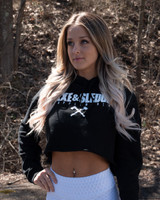 Women’s Crop Top Hoodie // Black