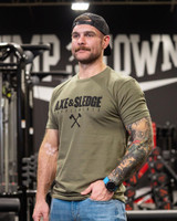 Black on Military Logo Tee