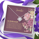 Personalized Junior Bridesmaid Gift, Petal Patrol, Junior Bridesmaid Thank You Gift, Flower Girl, Junior Maid of Honor Love Knot Necklace (LKJ8) On Xmas, Birthday