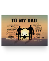 Molomon Inspirational to My Dad Canvas Prints - Gift for Dad- Anniversary, Birthday, I Know Its Not Easy to Raise A Child Us Army Air Force