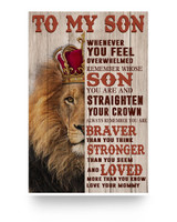 Lion Poster to My Son Whenever You Feel overwhelmed Remember Whose Son You are& straighten Your Crown Always You are Love Your Mommy Canvas -Poster Wall Hanging Home Lion Poster to My Son Whenever You Feel overwhelmed Remember Whose Son You are& straighten Your Crown Always You are Love Your Mommy Canvas -Poster Wall Hanging Home