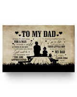 Meaningful Quote Poster To My Daughter Fishing To My Dad I Know It's Not Easy For A Man To Raise A Child NoFrame Paper Poste 17x11 Poster