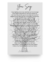 Inspirational Gifts Poster to My Daughter You Say Lauren Daigle Song Lyrics Poster, Music Creative Ideal Gift, Lyrics Gift Poster Prints Home Decor Wall Art Bedroom, Kitchen Living Room Décor Inspirational Gifts Poster to My Daughter You Say Lauren Daigle Song Lyrics Poster, Music Creative Ideal Gift, Lyrics Gift Poster Prints Home Decor Wall Art Bedroom, Kitchen Living Room Décor