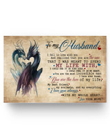 THITHO STORE to My Husband I Fell in Love and Realized That You are The One I was Meant to Spend Dragon Poster White - Satin Portrait Poster Wall Art Home