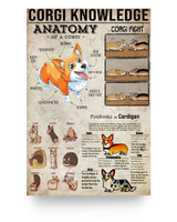 Poster Corgi Knowledge - Wall Art Home Decor Gifts to my Mom-Dad