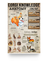 Poster Corgi Knowledge - Wall Art Home Decor Gifts to my Mom-Dad