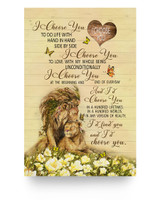 Molomon Customized Poster Lion I Choose You to Do Life with H in H Side by Side Wrapped Prints Poster Gifts Prints Home Decor Wall Art Kitchen, Living Room Décor Gift for Her
