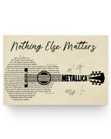 DesDirect Store Nothing Else Matters Lyrics Gift - Song Lovers Poster White - Satin Portrait Poster Wall Art Home