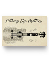 DesDirect Store Nothing Else Matters Lyrics Gift - Song Lovers Poster White - Satin Portrait Poster Wall Art Home