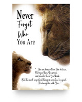 DesDirect Store Never Forget Who You are You are Braver Than You Believe Print Poster White - Wall Art Home King