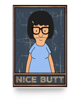 iWow Personalized Poster to My Grandson Nice Butt Tina Belcher – Bob’s Burgers Show Paper Print Family Friend Gift Home Decor Wall Art Kitchen, Living Décor On Anniversary Christmas