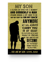 Poster To My Son Gift from mom or gift from dad Print Poster Wall Art Home Decor