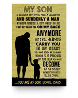Poster To My Son Gift from mom or gift from dad Print Poster Wall Art Home Decor