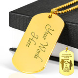 Engraved Dog Tag 18k Gold-Plated To My Brother Necklace For Men -Dragon Ball Z- Goku Vegeta Luxury Military Necklace Pendant - Gift Ideas for Brother