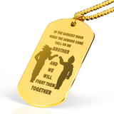 Engraved Dog Tag 18k Gold-Plated To My Brother Necklace For Men -Dragon Ball Z- Goku Vegeta Luxury Military Necklace Pendant - Gift Ideas for Brother