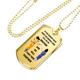 To My Brother Dog Tag Necklace For Men -Dragon Ball Z- Goku Vegeta Necklace Pendant Gold 18k and Stainless Steel Dog Tag - Gift Ideas for Brother