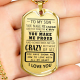 Personalized Engraving Father and Son Jewelry From Dad Birthday Gifts, Christmas