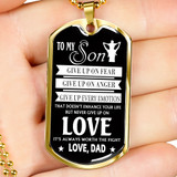 Father Son Pendant Necklace From Dad Christmas Gifts, Birthday Gift Ideas for Bo