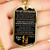 To My Boyfriend I Love You Quotes Dog Tag Customized - Girlfriend Boyfriend Gift