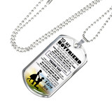 To My Boyfriend Dog Tag Military Ball Chain From Girlfriend - I Love You Quotes