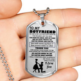 Boyfriend Dog Tag Military Ball Chain - To My Boyfriend Quotes Pendant Necklace