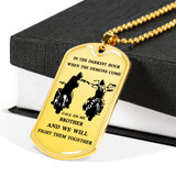 Brother Dog Tag Military Ball Chain - Biker Pendant Necklace Gifts For Men Luxur