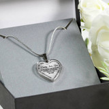Father and Child Love Heart Pendant Necklace -Daddy Loves You, To My Son Jewelry