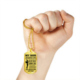 I Love My Son Quotes Dog tag From Mother - You are my Son Love Mum Necklace