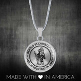 SAINT CHRISTOPHER Necklace, Bangle -Behold St. Christopher and Go your Way