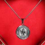 SAINT CHRISTOPHER Necklace, Bangle -Behold St. Christopher and Go your Way