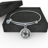 SAINT CHRISTOPHER Necklace, Bangle -Behold St. Christopher and Go your Way
