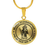 SAINT CHRISTOPHER Necklace, Bangle -Behold St. Christopher and Go your Way