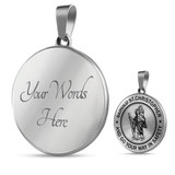 SAINT CHRISTOPHER Necklace, Bangle -Behold St. Christopher and Go your Way
