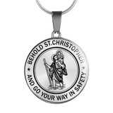 SAINT CHRISTOPHER Necklace, Bangle -Behold St. Christopher and Go your Way