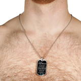 Love Quotes Dog Tag To My Boyfriend Necklace - Thank you for loving me