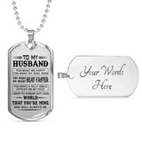 Love Quotes for Boyfriend Dog Tag Necklace - Personalized To My Boyfriend Gifts