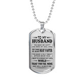 Love Quotes for Boyfriend Dog Tag Necklace - Personalized To My Boyfriend Gifts