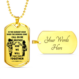 To My Brother Luxury Dog tag Military Ball Chain, Dragon Ball Necklace pendants