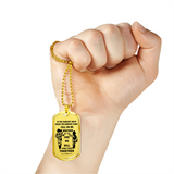 To My Brother Luxury Dog tag Military Ball Chain, Dragon Ball Necklace pendants